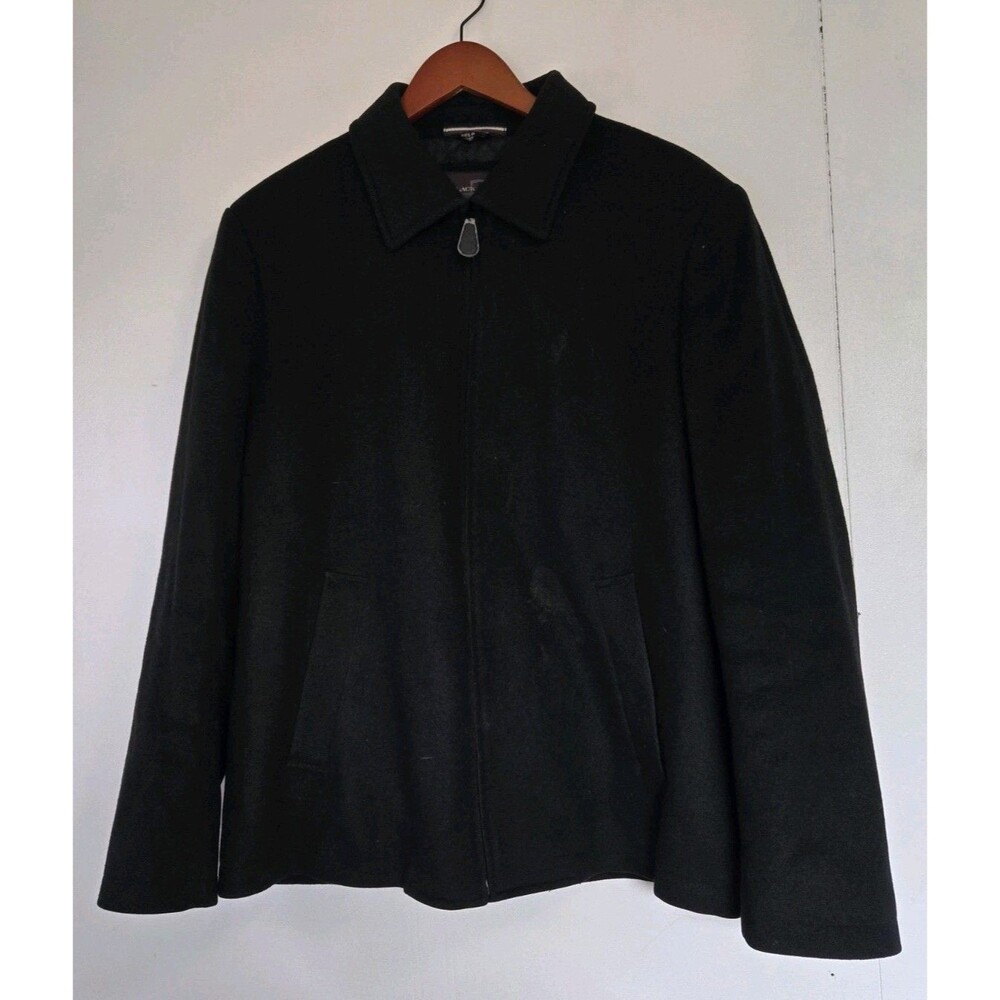 Black Brown 1826 Coat Mens L Wool Cashmere Old Money Dress Overcoat Quiet Luxury